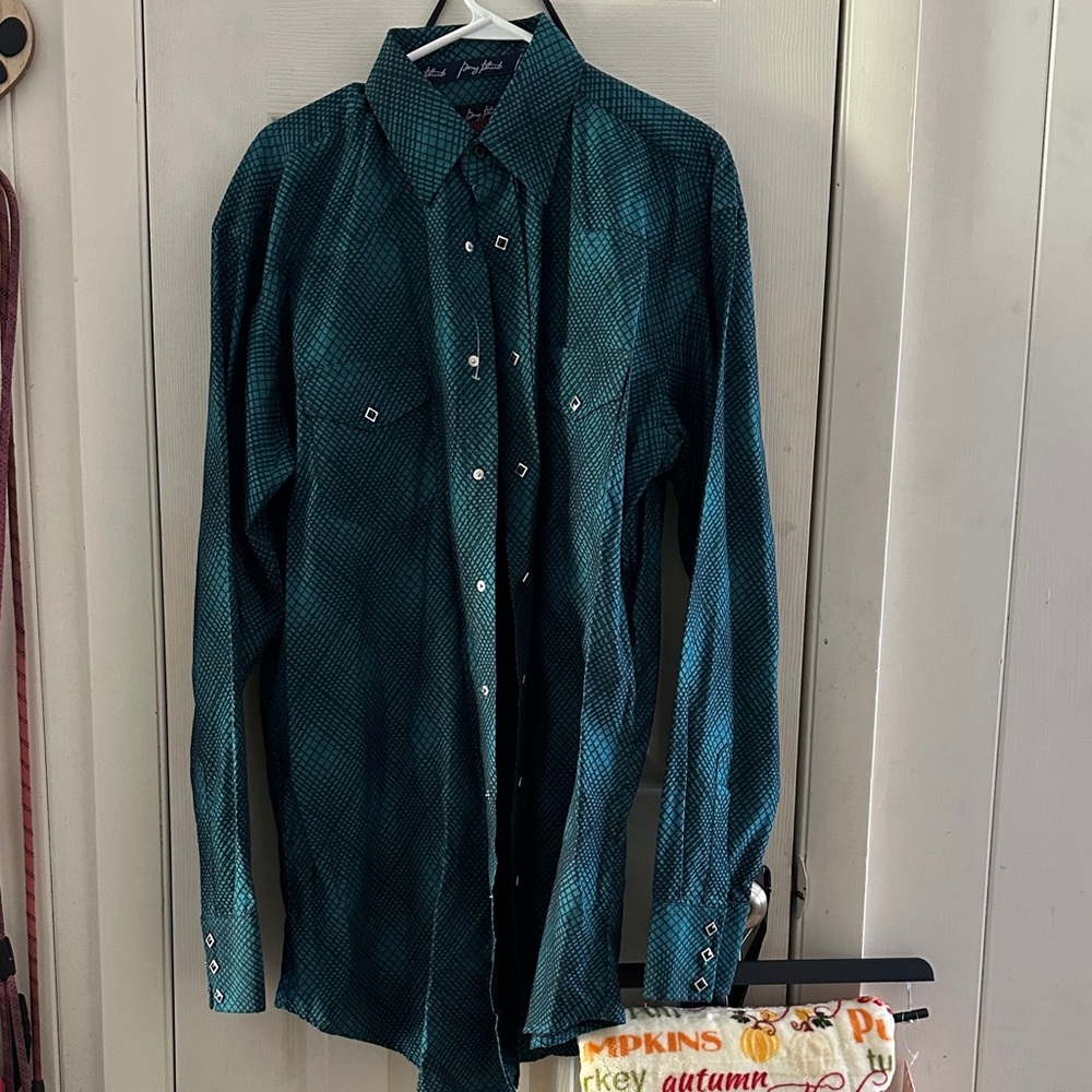 Wrangler Teal Button Down Shirt